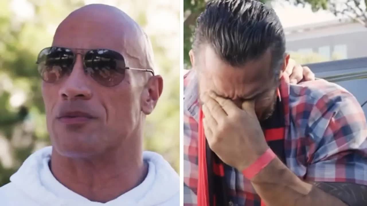 Dwayne Johnson arany szívvel – autót adott egy veteránnak