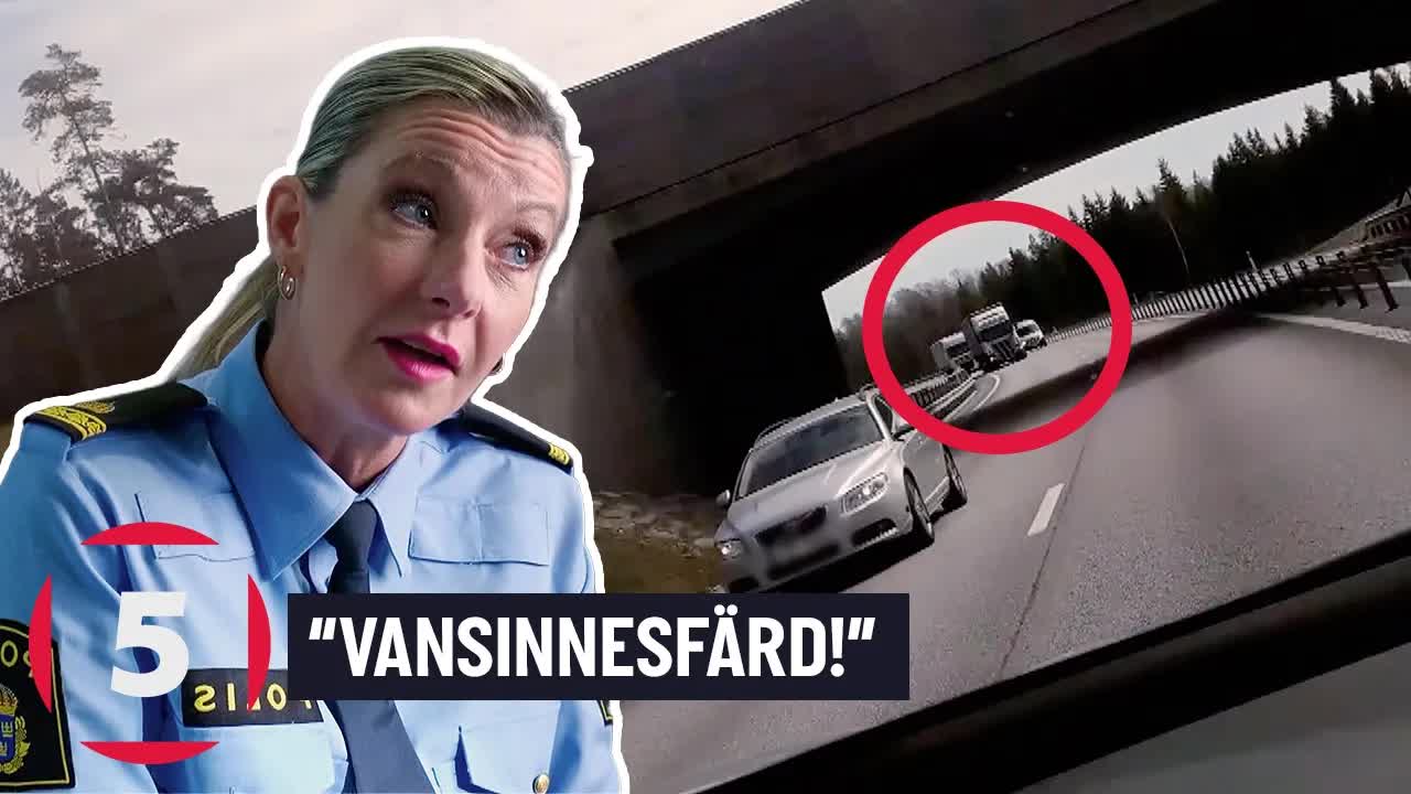 Polis fångar drogpåverkad bilförare på kamera