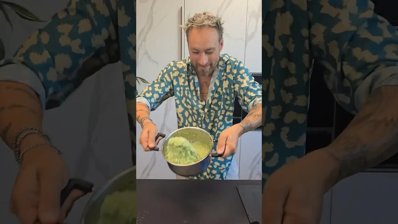 Risotto cremoso al pesto di rucola e stracchino