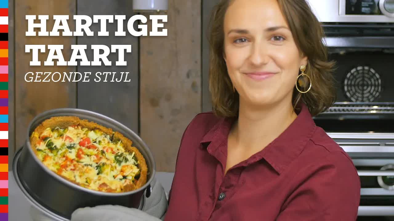 Hartige broccoli taart met volkoren brood bodem