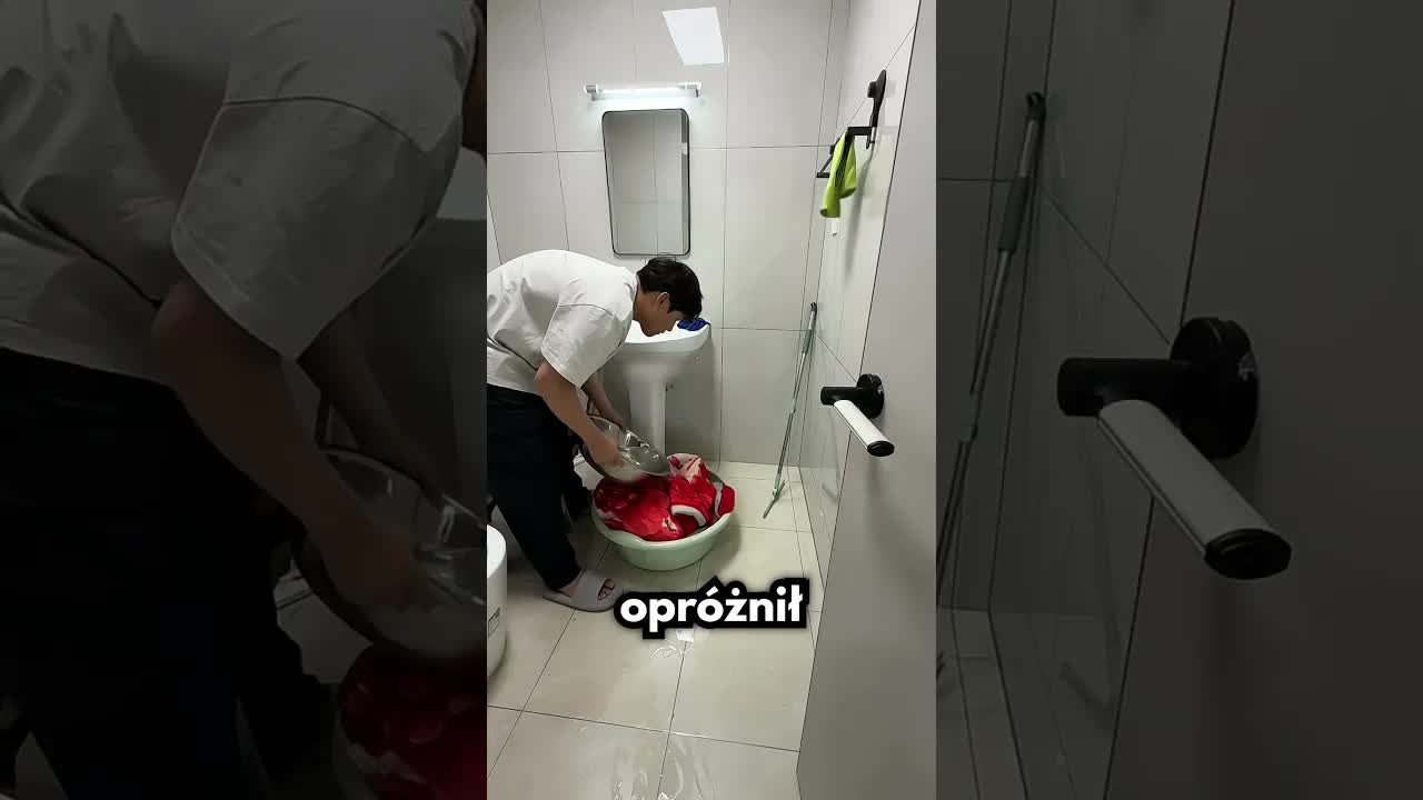 Chłopak zalał koc i nie mógł go wysuszyć