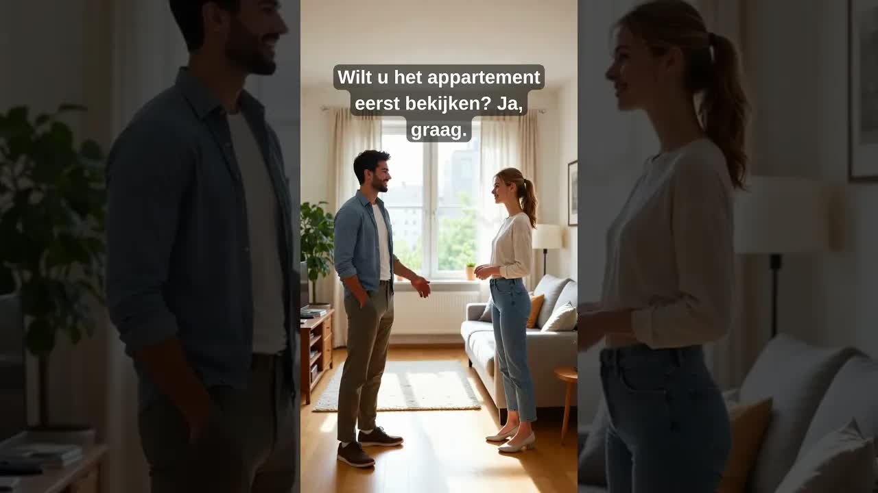 Bezichtiging van een appartement in Nederland