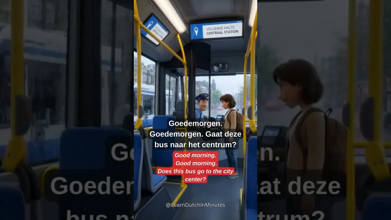 Praten met de buschauffeur in Nederland