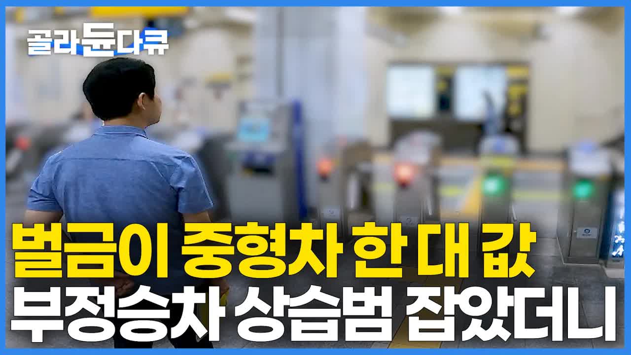 지하철 부정승차 단속 현장 실황