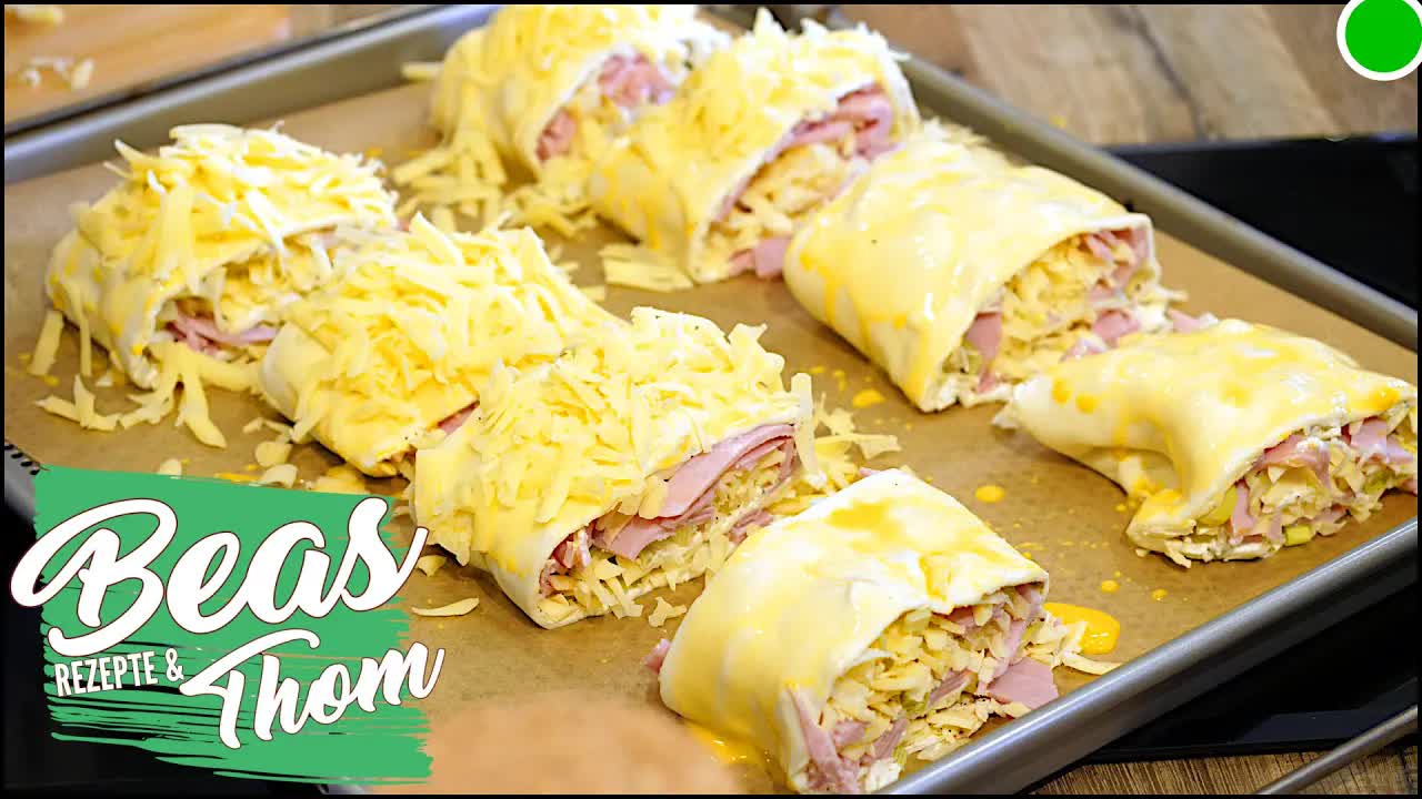 Knuspriger Schinken-Käse-Strudel in 20 Minuten