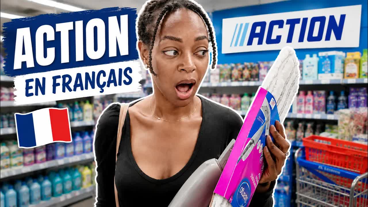 visite du magasin Action en français facile