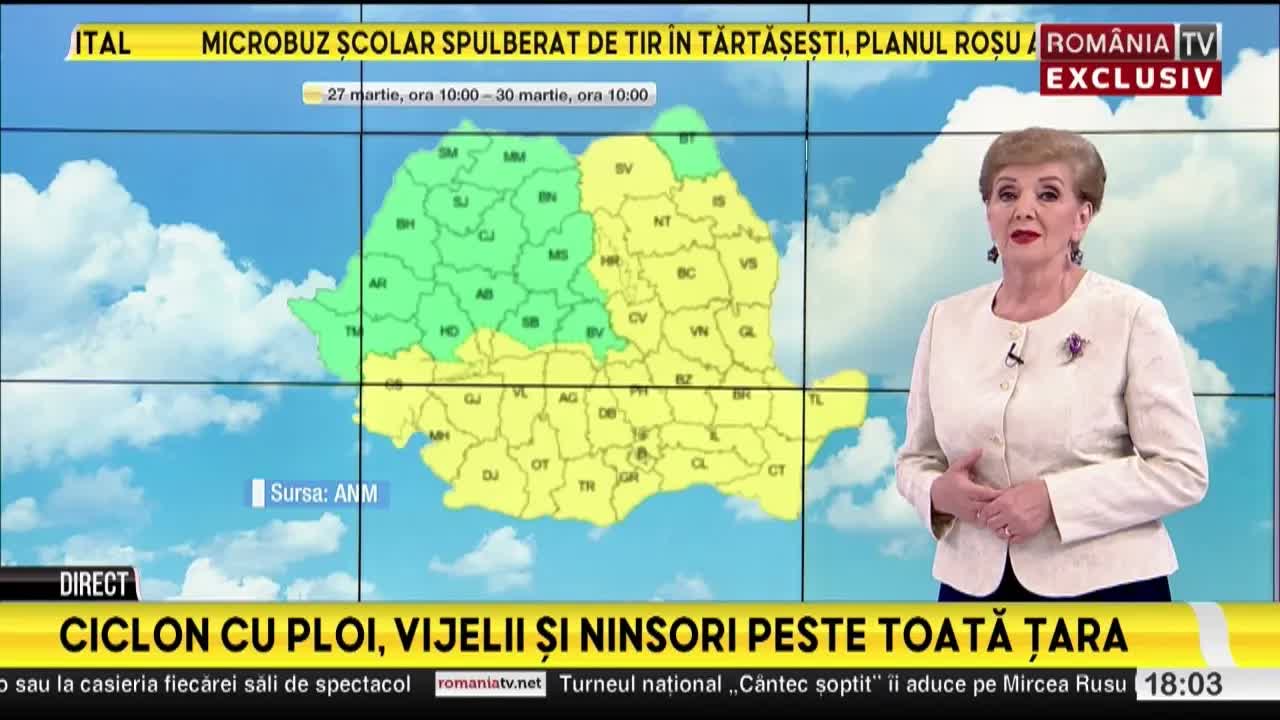 Alerte meteo severe în România