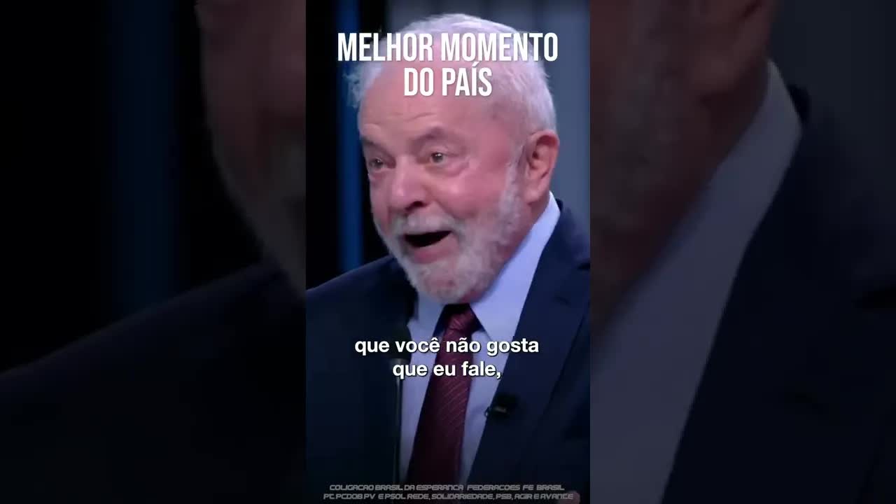 Lula fala sobre o melhor momento do país