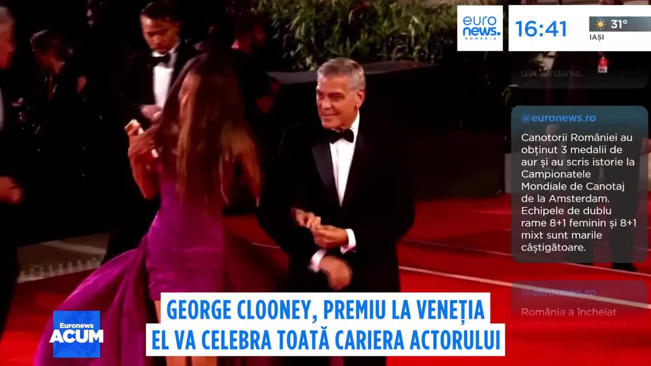 George Clooney onorat cu Leul de Aur la Veneția