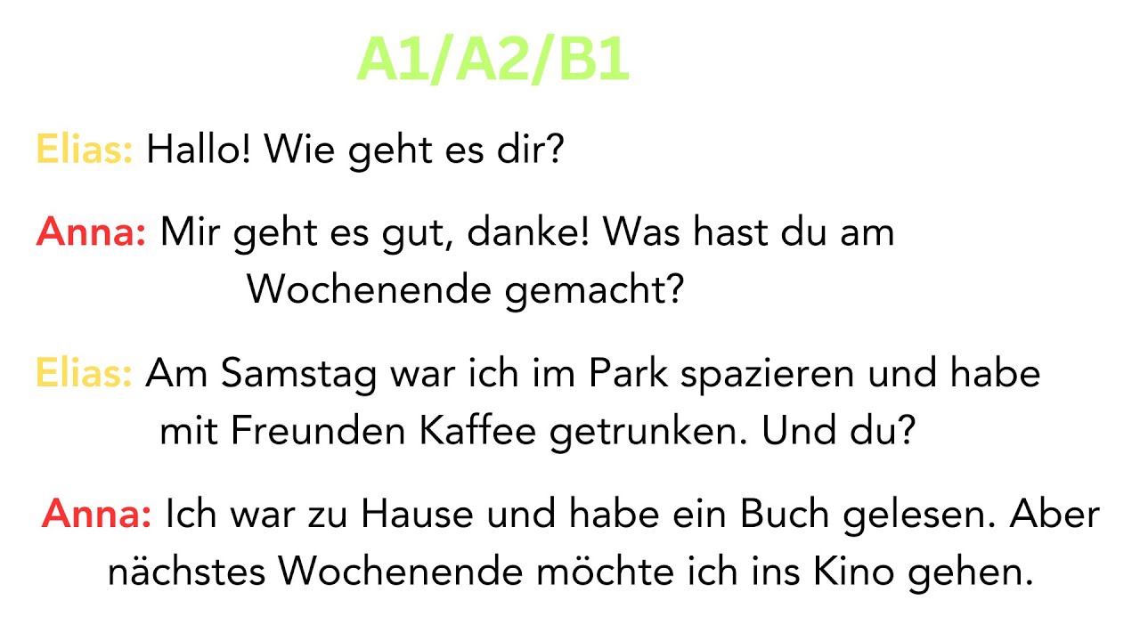 Einfache Alltagsgespräche für Deutschlerner