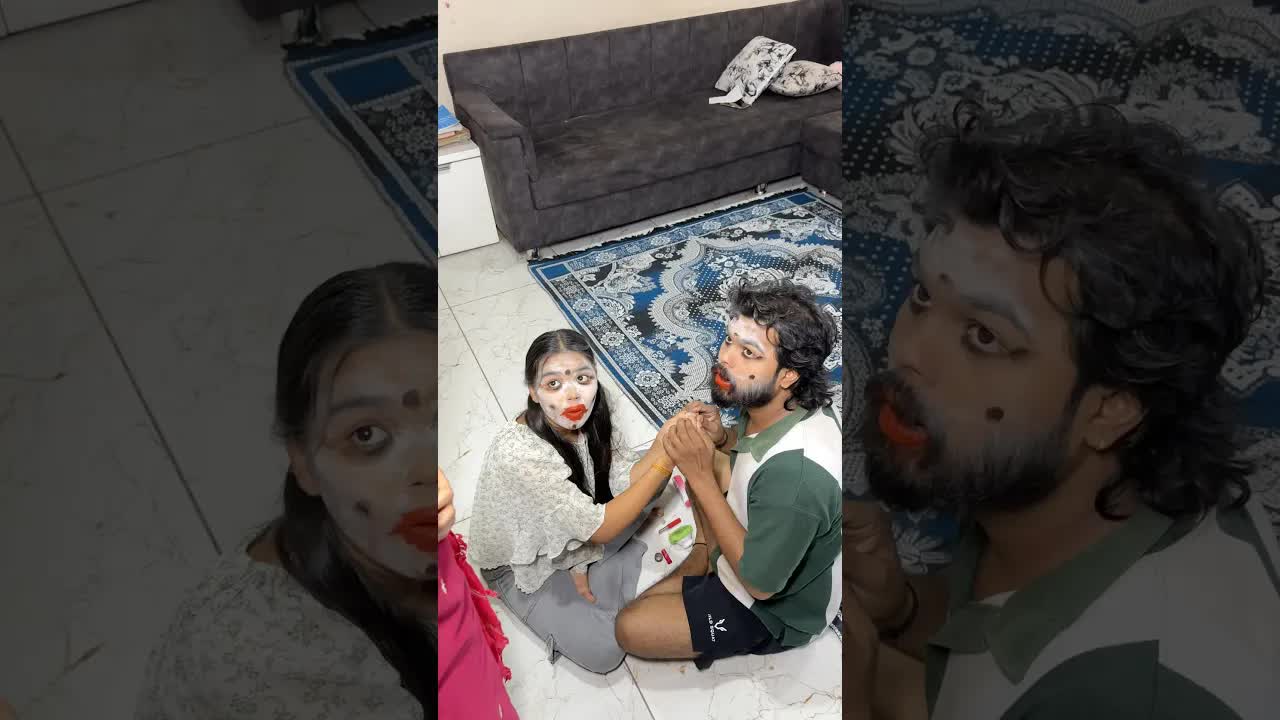 बच्चों का मेकअप खेल और मम्मी की डांट