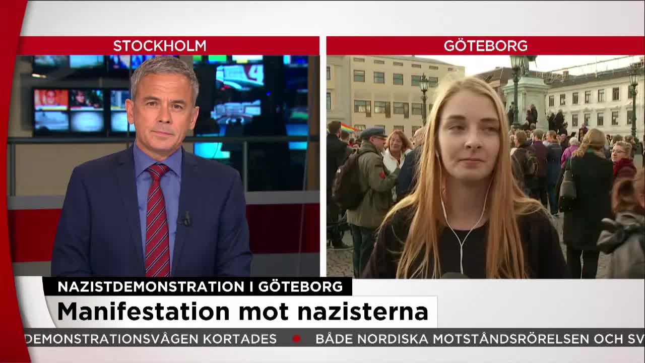 Motmanifestation mot nazisterna i Göteborg