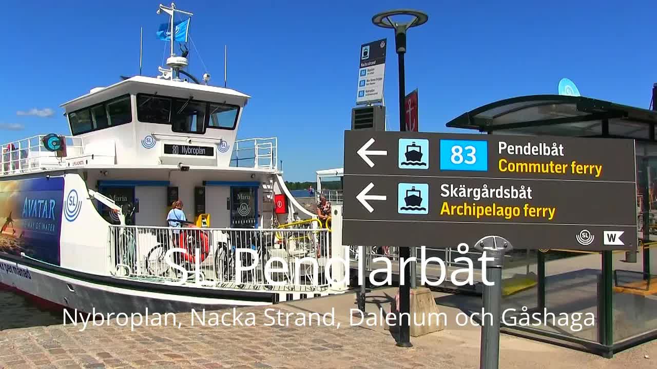 Resa med SL-pendelbåt till Lidingö och Stockholms tunnelbana
